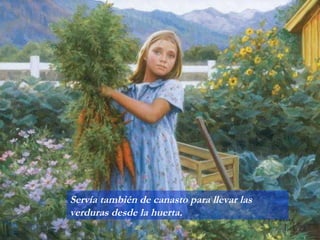 Servía también de canasto para llevar las verduras desde la huerta. 