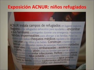 Exposición ACNUR: niños refugiados