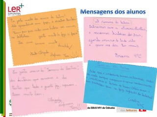 Mensagens dos alunosSemana da Leitura da EB1/JI Nº7 de Odivelas