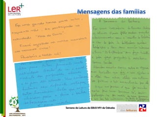 Mensagens das famíliasSemana da Leitura da EB1/JI Nº7 de Odivelas