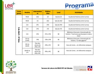 ProgramaSemana da Leitura da EB1/JI Nº7 de Odivelas