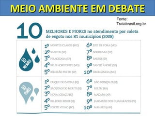 MEIO AMBIENTE EM DEBATE
                  Fonte:
                  Tratabrasil.org.br
 