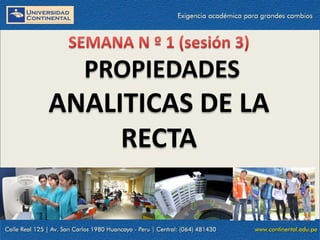 23/10/2021 25
PROPIEDADES
ANALITICAS DE LA
RECTA
 