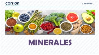 3. Entender
MINERALES
 