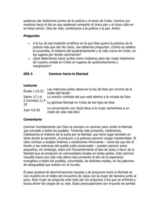 Semana oracion por la unidad de los cristianos | PDF