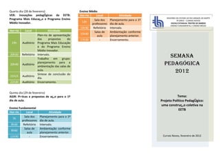 Semana pedagógica 2012 folder