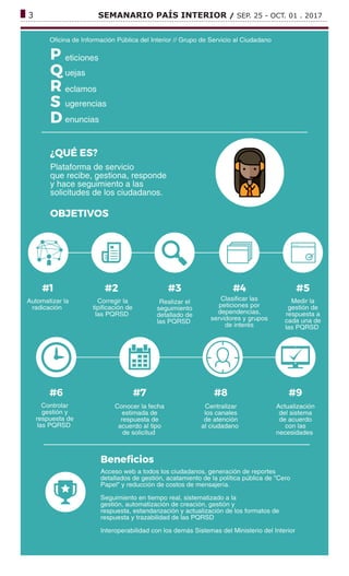 ------------------------------------------------------------------------------------------------------------------------------
3			 SEMANARIO PAÍS INTERIOR / SEP. 25 - OCT. 01 . 2017
 