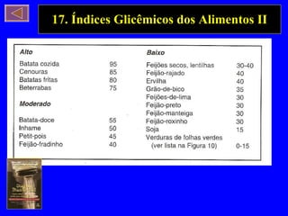 17. Índices Glicêmicos dos Alimentos II 
