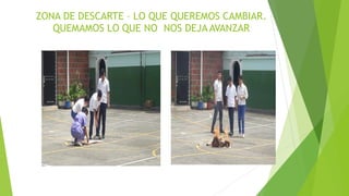 ZONA DE DESCARTE – LO QUE QUEREMOS CAMBIAR.
QUEMAMOS LO QUE NO NOS DEJA AVANZAR
 