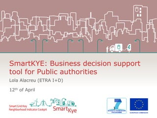 SmartKYE: Business decision support
tool for Public authorities
Lola Alacreu (ETRA I+D)
12th of April
1
 