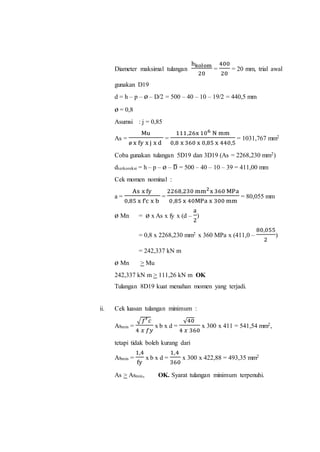 contoh kerjaan struktur beton bertulang 2