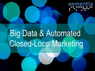 Big Data & Automated
Closed-Loop Marketing
 