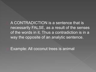 Sentence Contradictions Semantic | PPTX