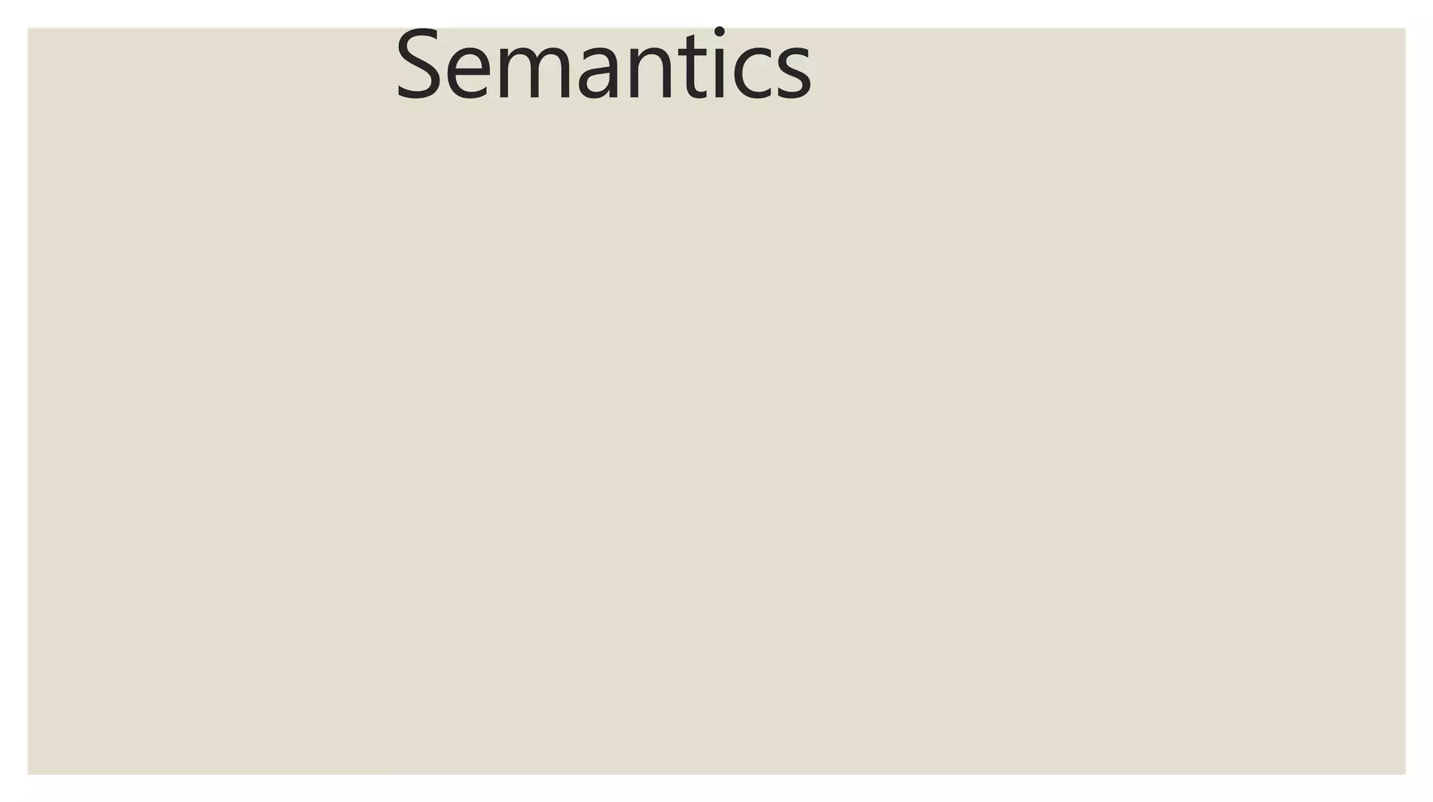 Semantics analysis | PPTX