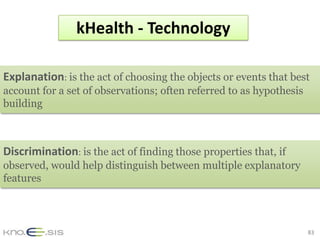 86
kHealth - Technology
Discrimination
Not Applicable Property: would not be explained by any
explanatory feature
NotAppli...