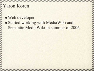 Semantic Media Wiki & Semantic Forms