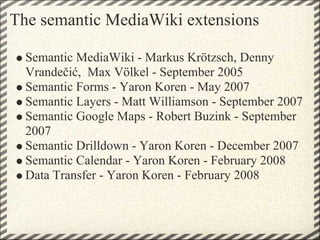 Semantic Media Wiki & Semantic Forms