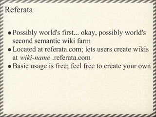 Semantic Media Wiki & Semantic Forms
