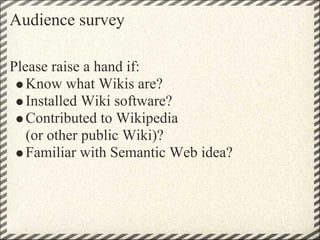 Semantic Media Wiki & Semantic Forms
