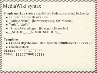 Semantic Media Wiki & Semantic Forms