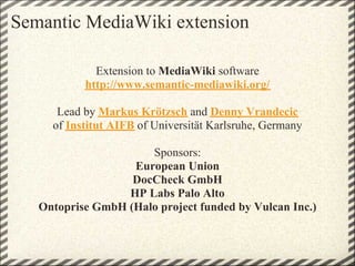Semantic Media Wiki & Semantic Forms