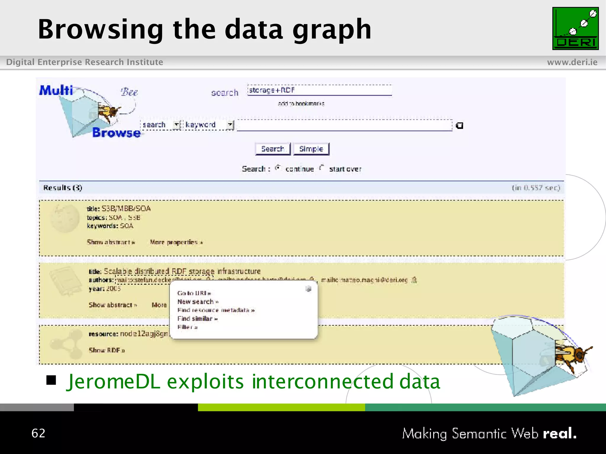 Browsing the data graph JeromeDL exploits interconnected data 