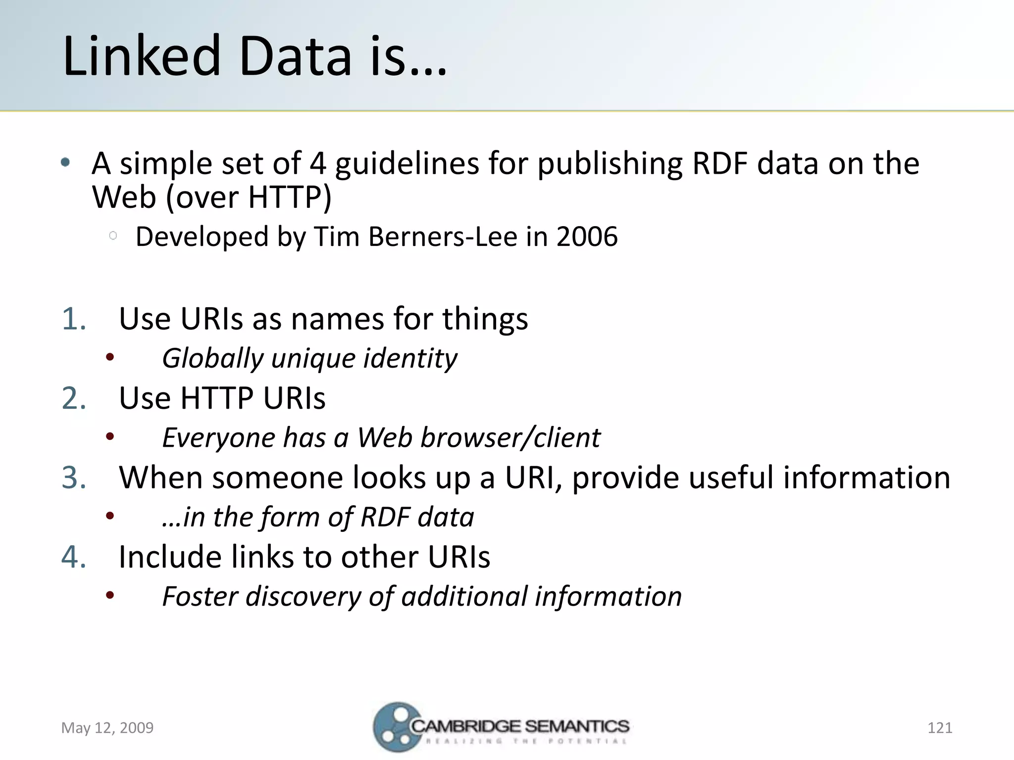Semantic Web Landscape 2009