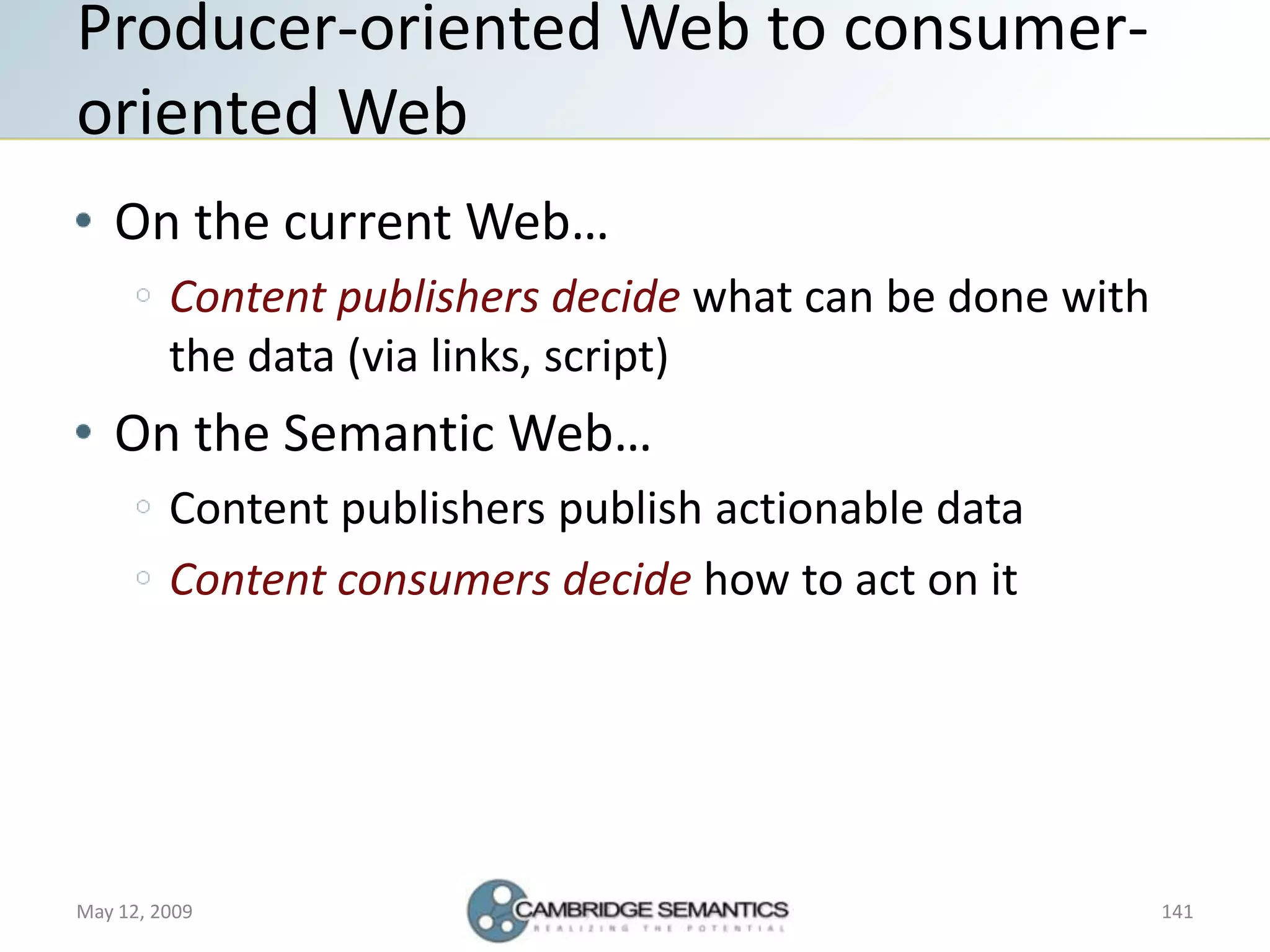 Semantic Web Landscape 2009