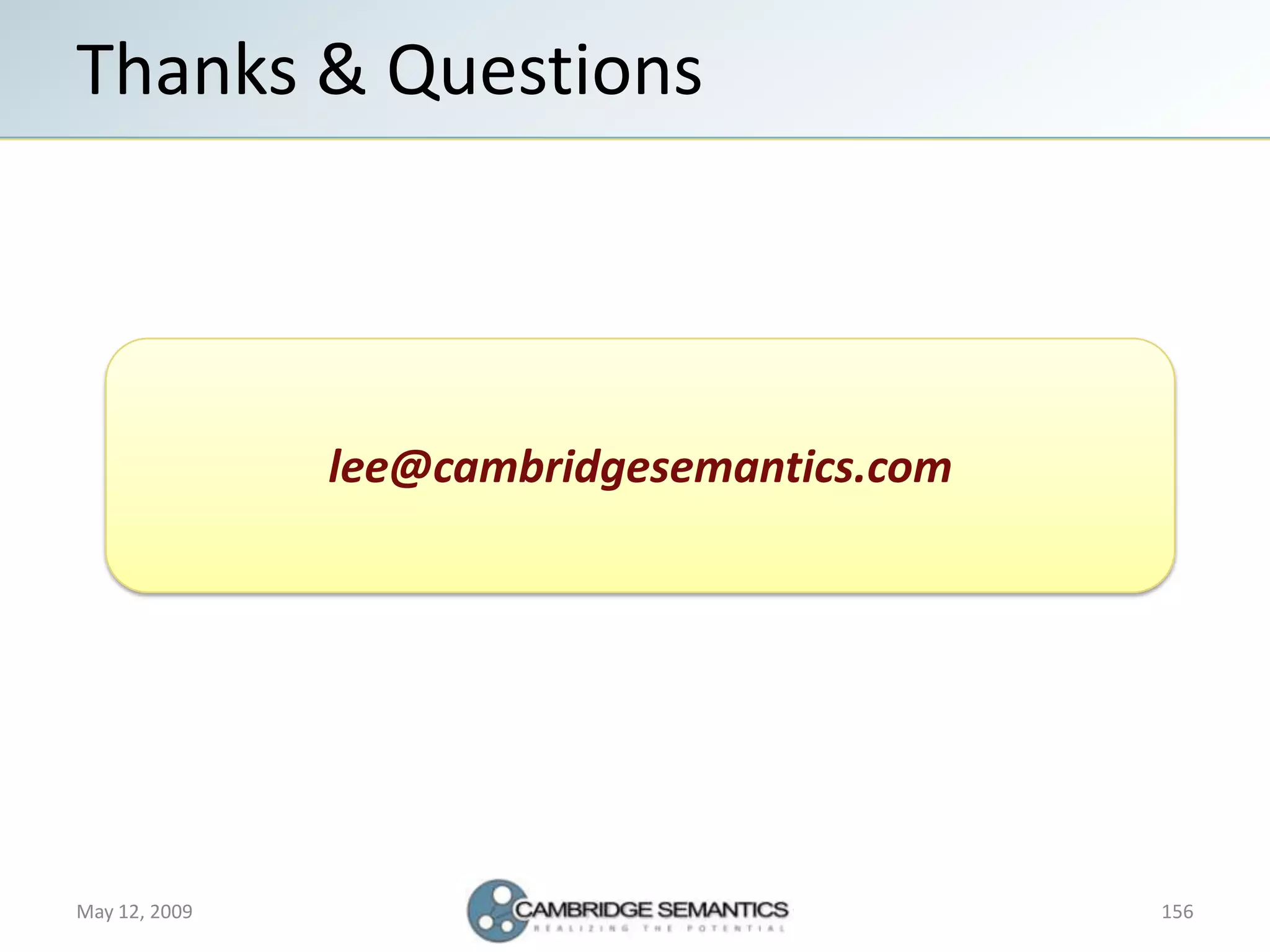 Semantic Web Landscape 2009