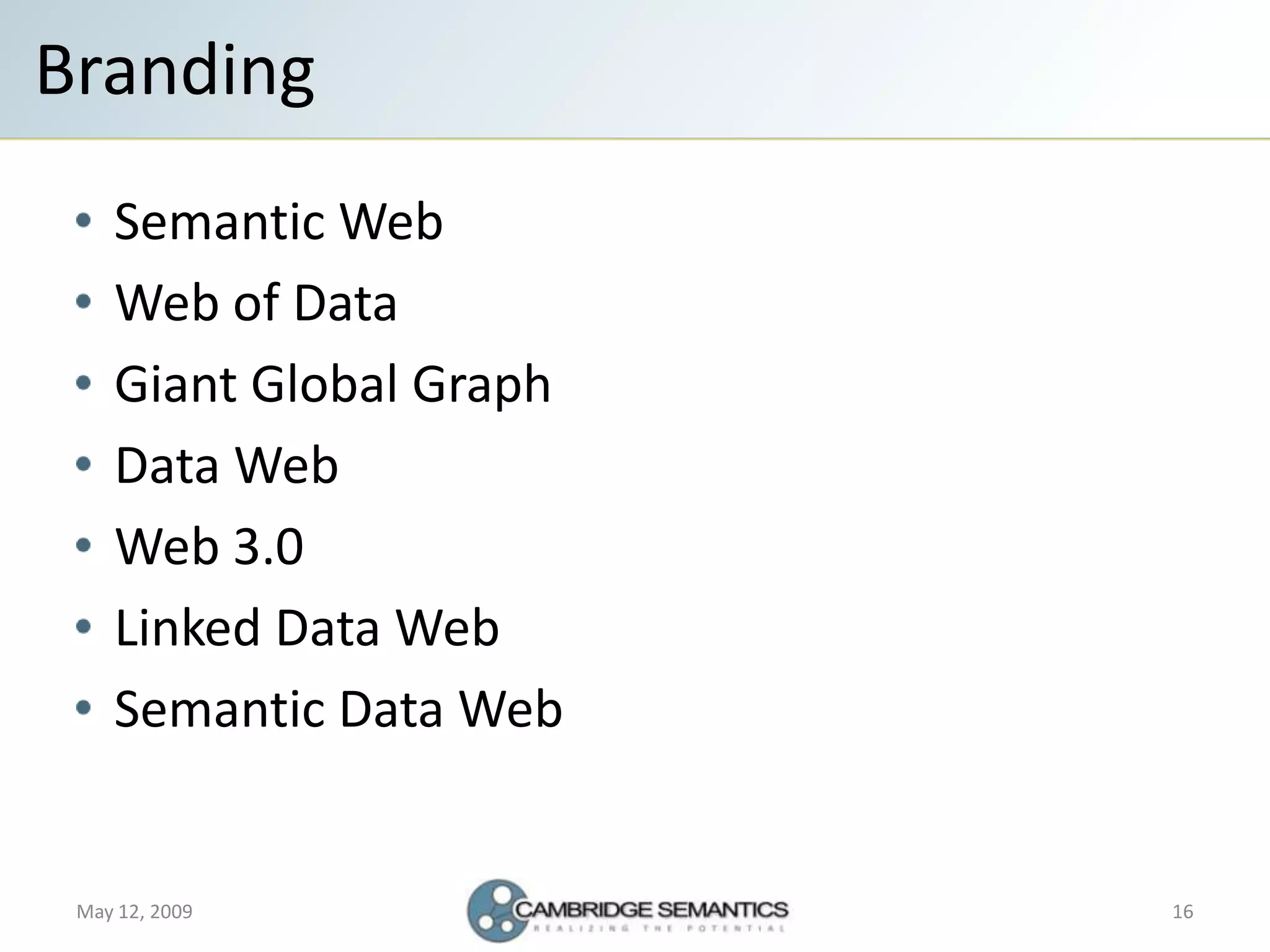 Semantic Web Landscape 2009