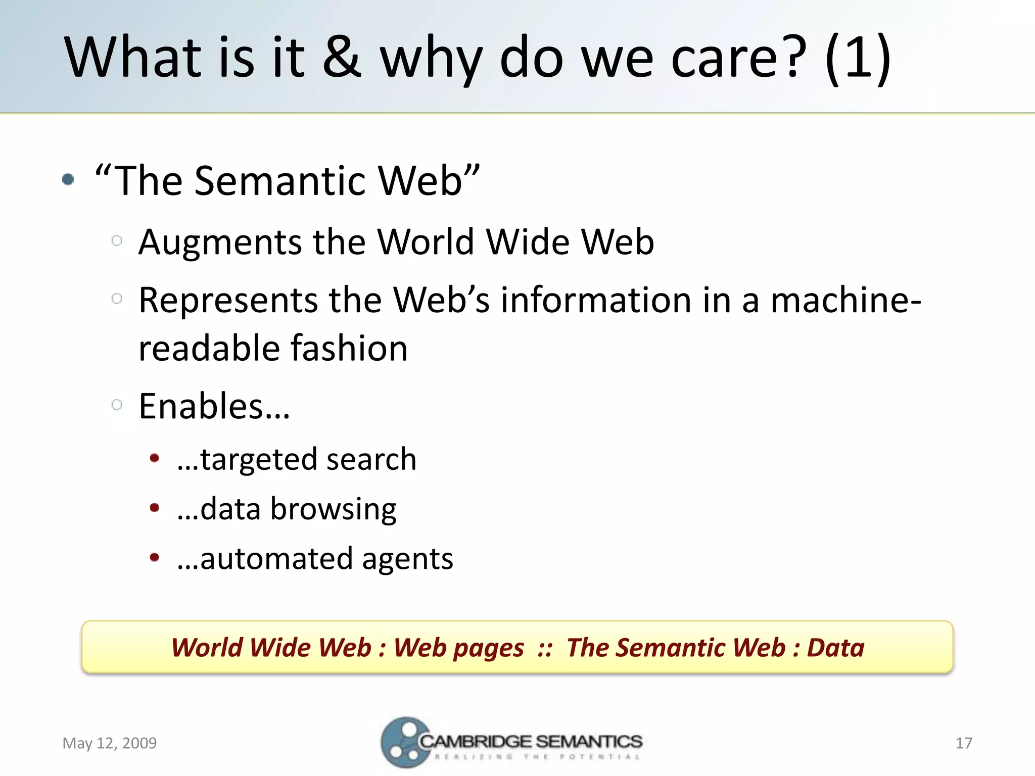 Semantic Web Landscape 2009