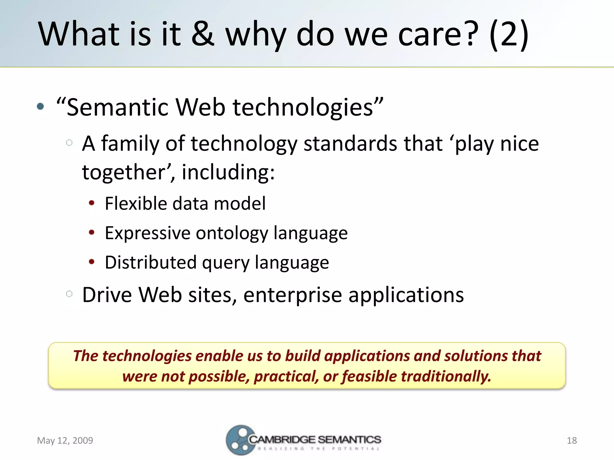 Semantic Web Landscape 2009