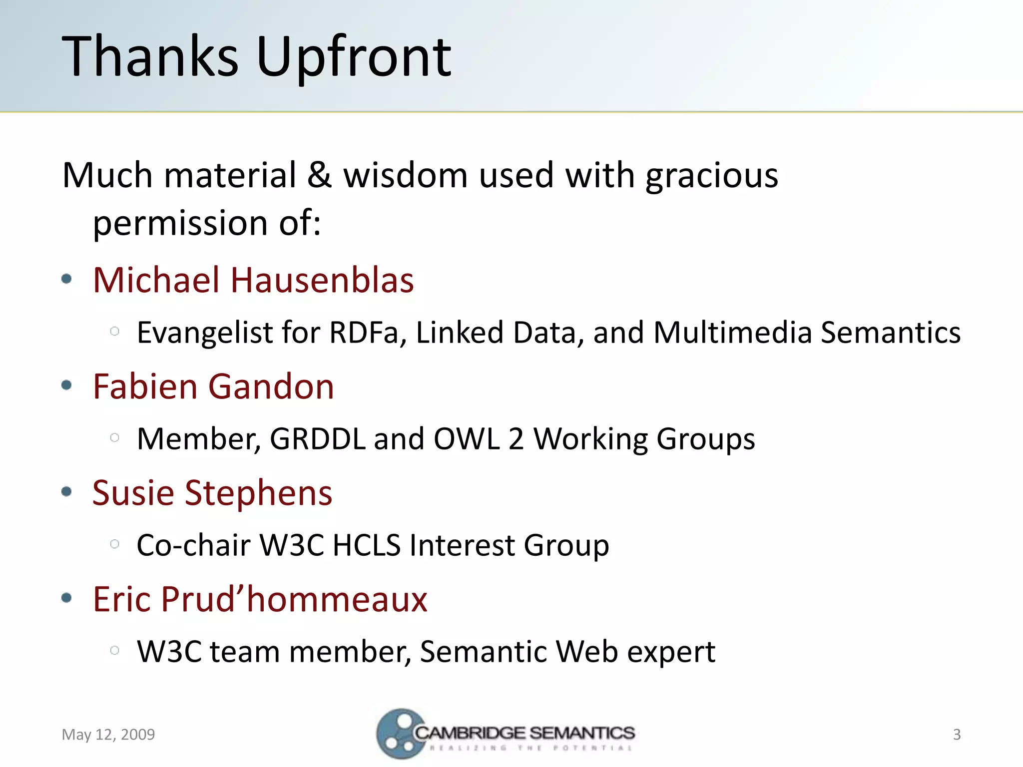 Semantic Web Landscape 2009