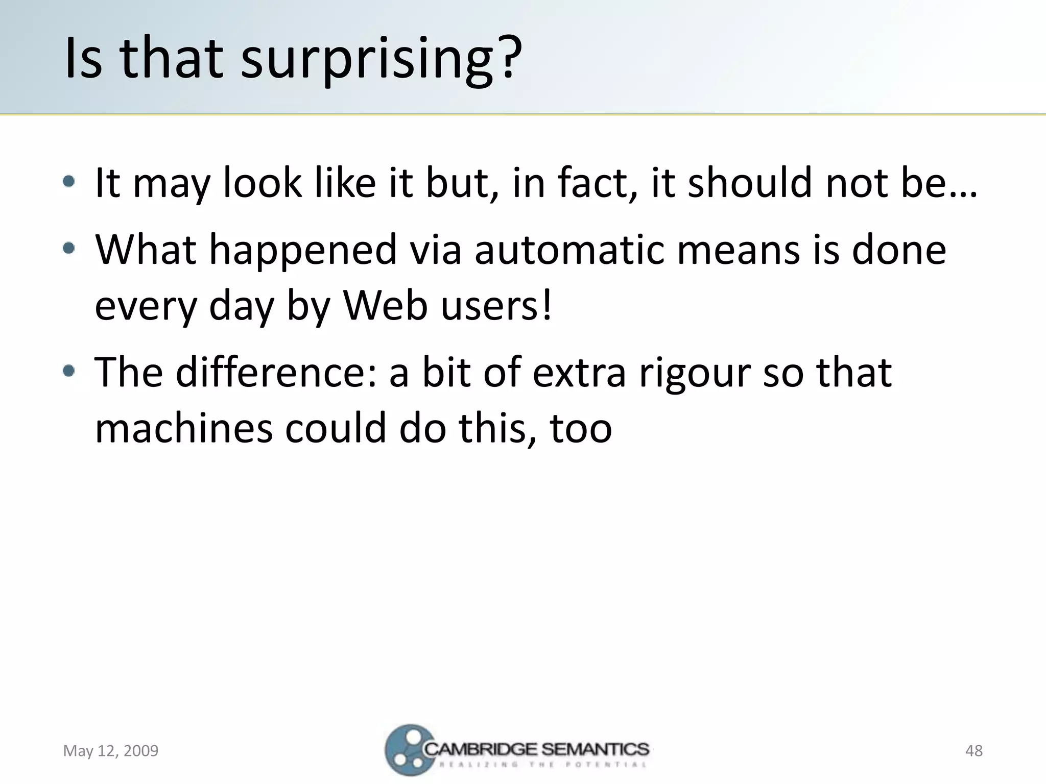 Semantic Web Landscape 2009