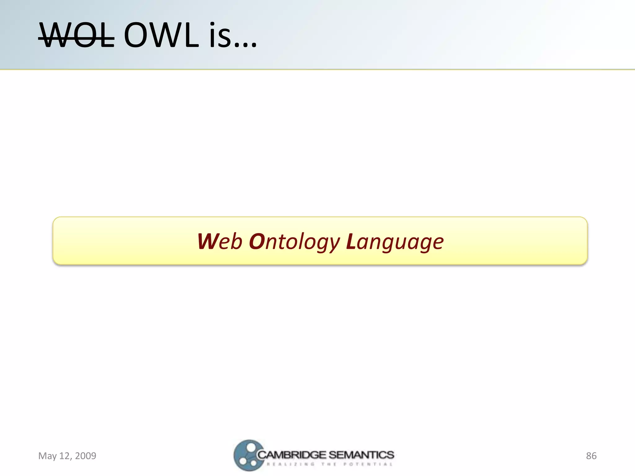 Semantic Web Landscape 2009