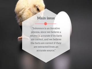 Back to the basics for Google (and probably the other search engines too)
Links still tell something about
relationships between pages but also
between entities.
Simply search in the indices you already
have. In the case of Google, they already
have ―everything‖.
Simply gather user feedback from within
the search results.
 