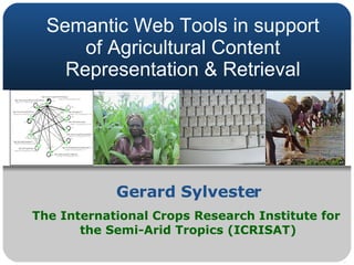 Semantic Web Tools in support of Agricultural Content Representation & Retrieval Gerard Sylvester The International Crops Research Institute for  the Semi-Arid Tropics (ICRISAT) 