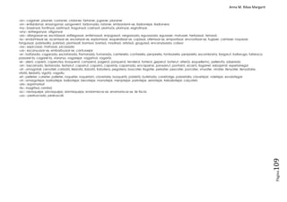 Anna M. Ribas Margarit
Pàgina
109
-an-: caganer, pixaner, costaner, cridaner, fartaner, juganer, ploraner
-on-: enllardonar, ensangonar, sangonent, torbonada, ratoner, embordonir-se, lladronejar, lladronera
-iny-: bassinyol, fontinyol, sastrinyol, traguinyol, casinyot, plorinyós, plorinyar, esgratinyar,
-any-: estireganyar, afiganyar
-ass-: allargassar-se, escridassar, esfilegassar, enfeinassat, enjogassat, vergassada, eguassada, eguasser, matusser, herbassar, terrassà
-iss-: endormissar-se, acarnissar-se, esclarissar-se, esplomissar, esquerdissar-se, capissar, aferrissar-se, empostissar, encrostissar-se, fugisser, carnisser, roquissar,
fanguissar, pobrissalla, pobrissó, plomissall, borrissol, borrissó, madrissó, arbrissó, groguissó, encanyissada, coïssor
-oss-: espicossar, matossar, picossada
-uss-: escanyussar-se, embarbussar-se, cantussejar
-ar-: bafarada, cagarada, esclatarada, flamarada, fumarada, canterella, contarella, penjarella, tombarella, penjarella, escombraria, llargarut, ballaruga, fullaraca,
passarel·la, cagarel·la, viaranys, vagarejar, vagarívol, vagarós
-er-: aleró, caperó, caperutxa, bosquerol, camperol, pagerol, porquerol, tenderol, torterol, geperut, boterut, alterós, esquellerinc, pellerofa, salzereda
-arr-: becarrada, testarrada, testarrut, caparrut, caparró, caparràs, caparrada, encaparrar, panxarrut, pontarró, xicarró, llogarret, esbojarrat, espetarregar
-at-: amagatall, cervatell, corbató, llebrató, llobató, llobatera, pegatera, boscater, llogater, peixater, pescater, porcater, vinyater, vinater, llenyater, llenyataire,
vilatà, lleidatà, vigatà, vagatiu
-et-: pelleter, cuireter, palleter, roqueter, roquetam, clavetaire, bosquetà, pobletà, bufetada, corretatge, pobretalla, clavetejar, voletejar, esvalotegar
-ot-: amargotejar, barbotejar, balbotejar, bevotejar, manotejar, menjotejar, parlotejar, xerrotejar, treballotejar; calçotets
-atx-: esprimatxat
-itx-: magritxol, ramitxó
-isc-: nevisquejar, plovisquejar, dormisquejar, endormiscar-se, enamoriscar-se, lle fiscós
-usc-: pedruscada, pedruscall.
 