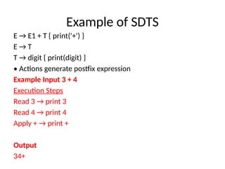 Semantic Analysis ntermediate Code Generation in Compiler Design | PPTX