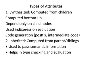 Semantic Analysis ntermediate Code Generation in Compiler Design | PPTX