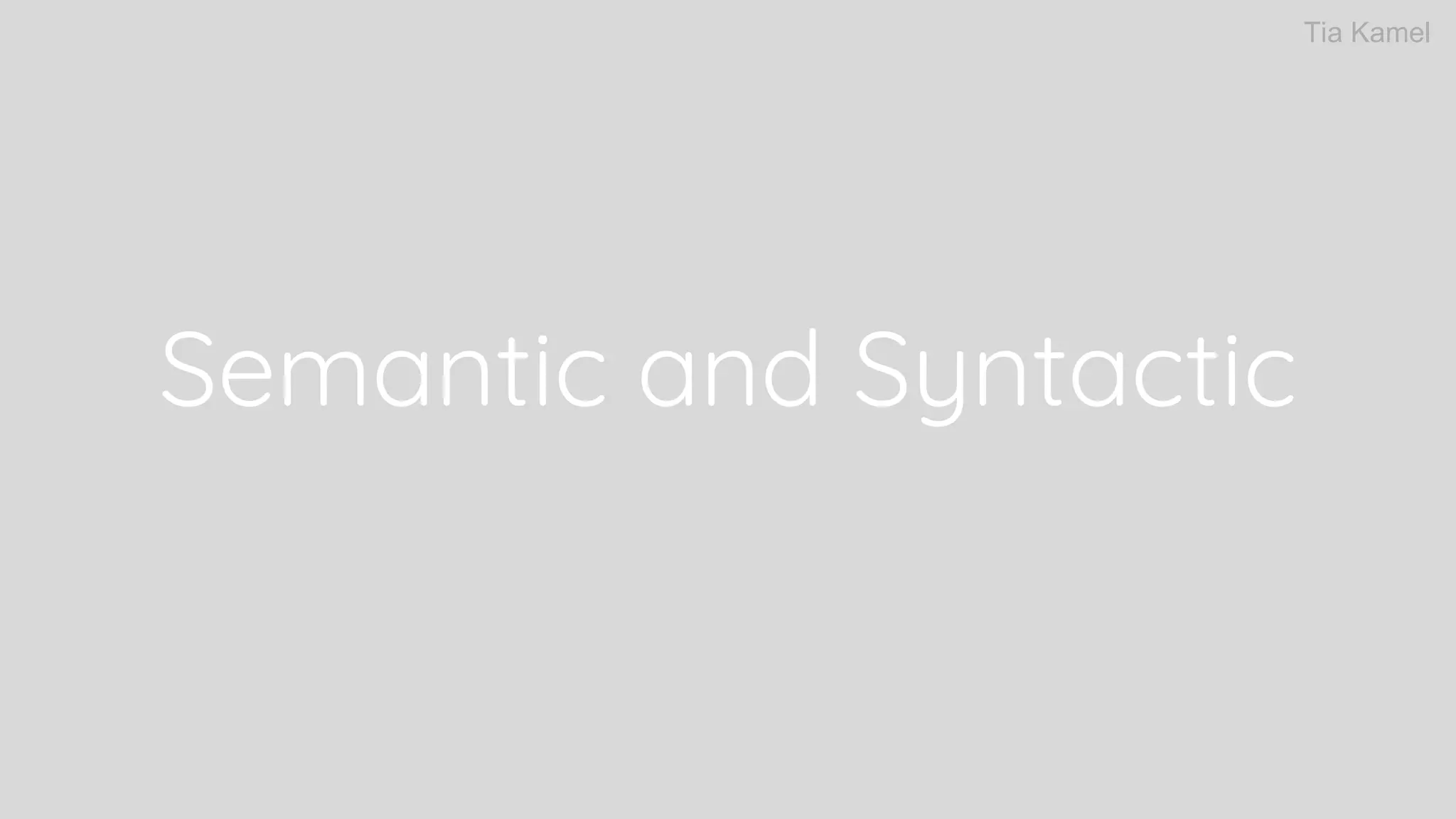 Semantic and syntactic | PPT