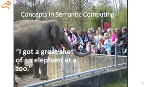 Concepts in Semantic Computing
“I got a great shot
of an elephant at a
zoo.”
Semantic Software 16
 