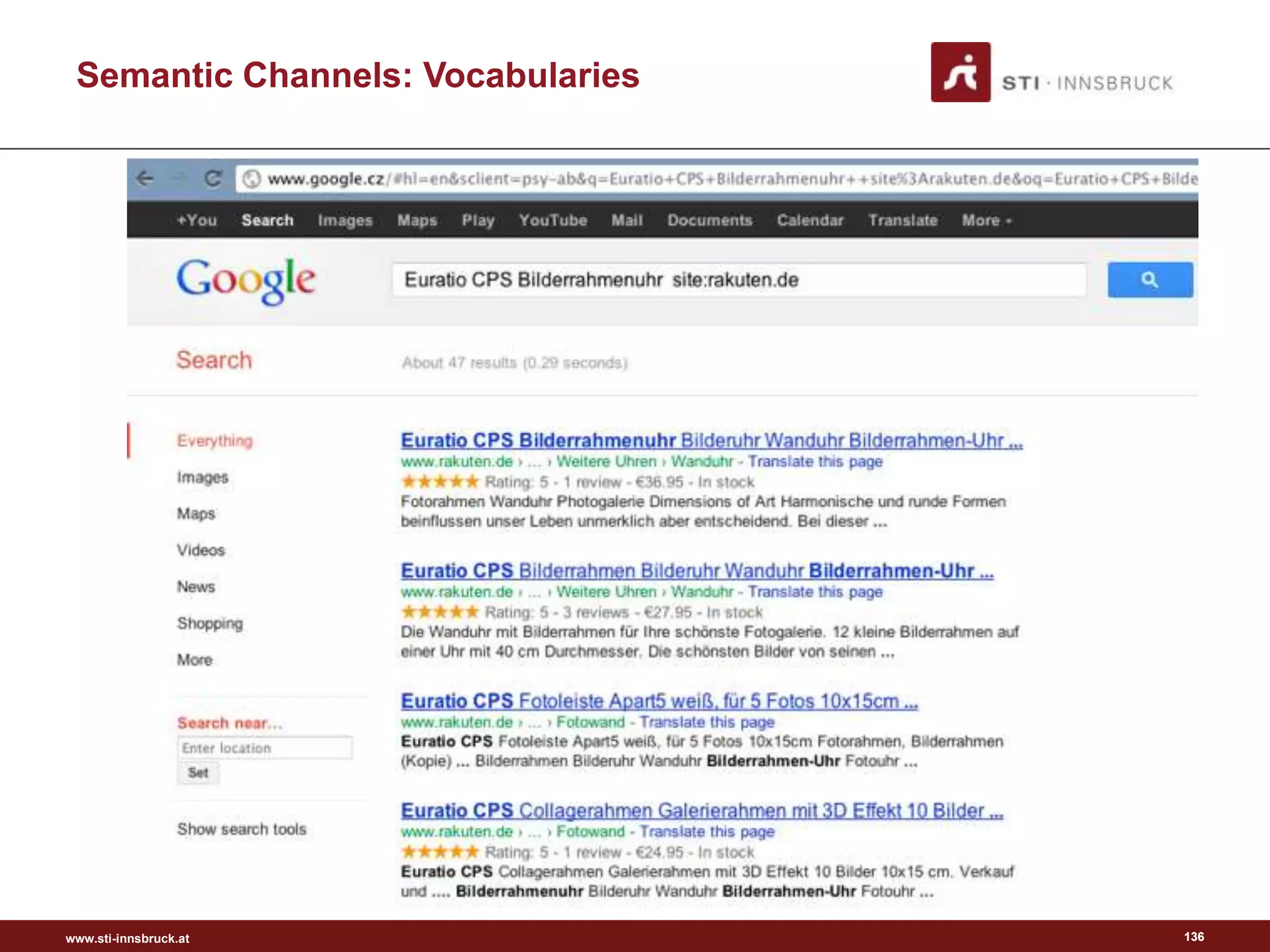 www.sti-innsbruck.at
Semantic Channels: Vocabularies
136136
 