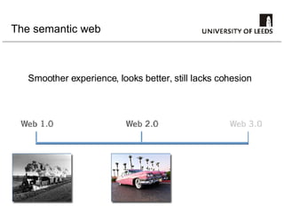 The semantic web Smoother experience, looks better, still lacks cohesion 
