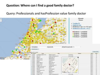 Question: Where can I find a good family doctor?

Query: Professionals and hasProfession value family doctor
 