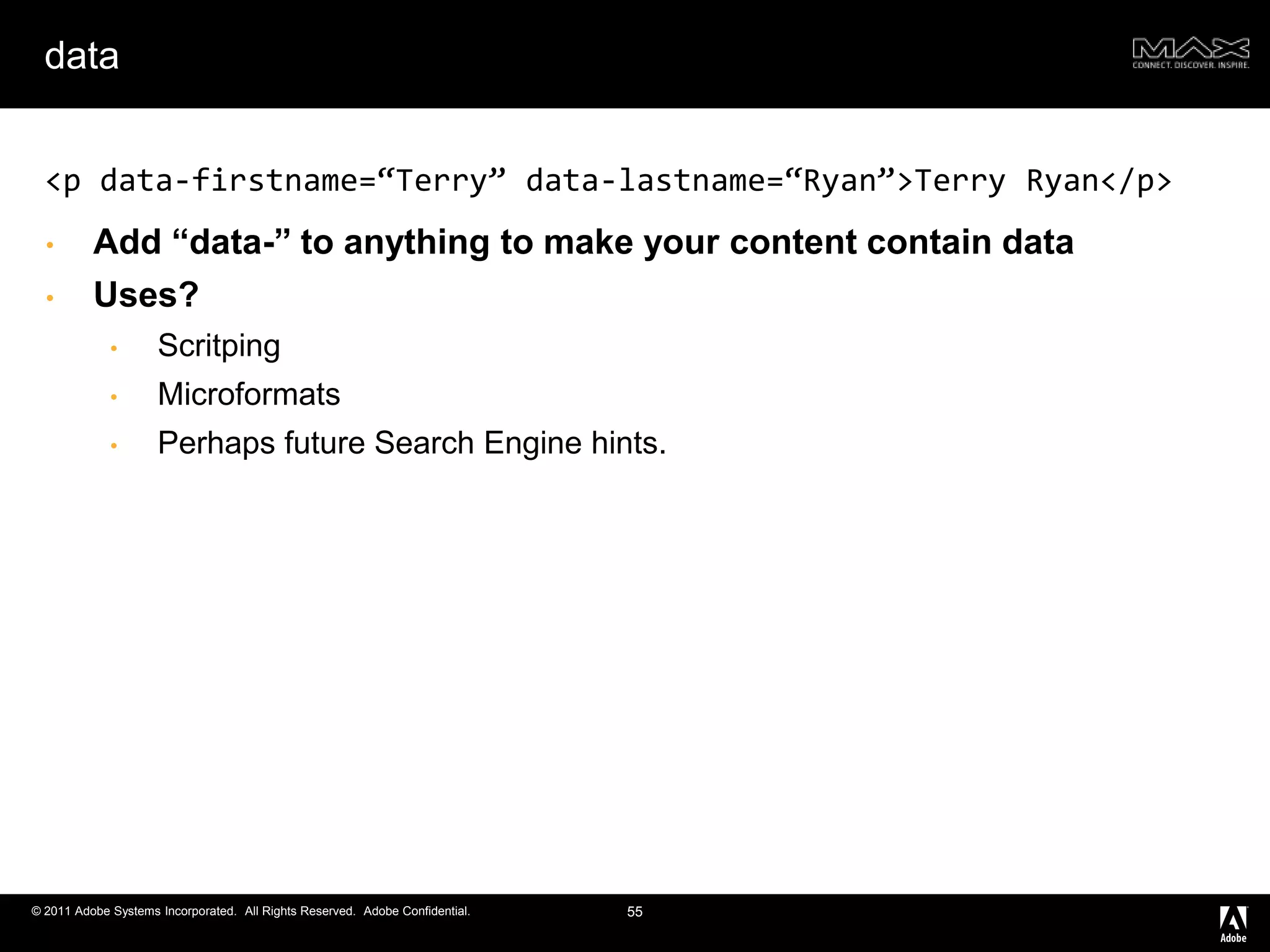 Benefit 2Less monkeying with content hierarchies48