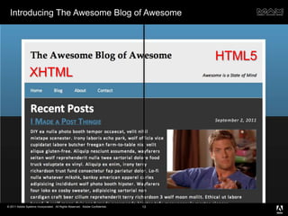 Introducing The Awesome Blog of Awesome13HTML5XHTML