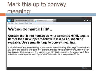 Semantic HTML5 and Microdata | PPTX