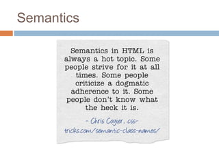 Semantic HTML5 and Microdata | PPTX