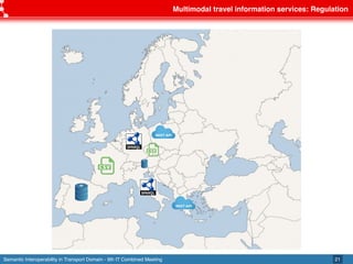 Semantic Interoperability in Transport Domain - 9th IT Combined Meeting
Multimodal travel information services: Regulation
21
 